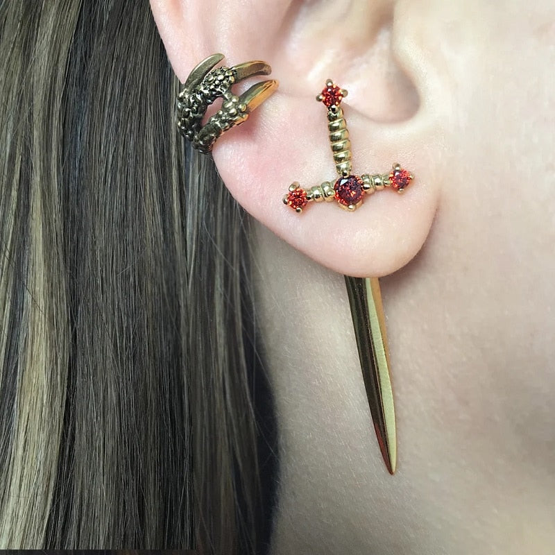 Gothic Sword Earrings