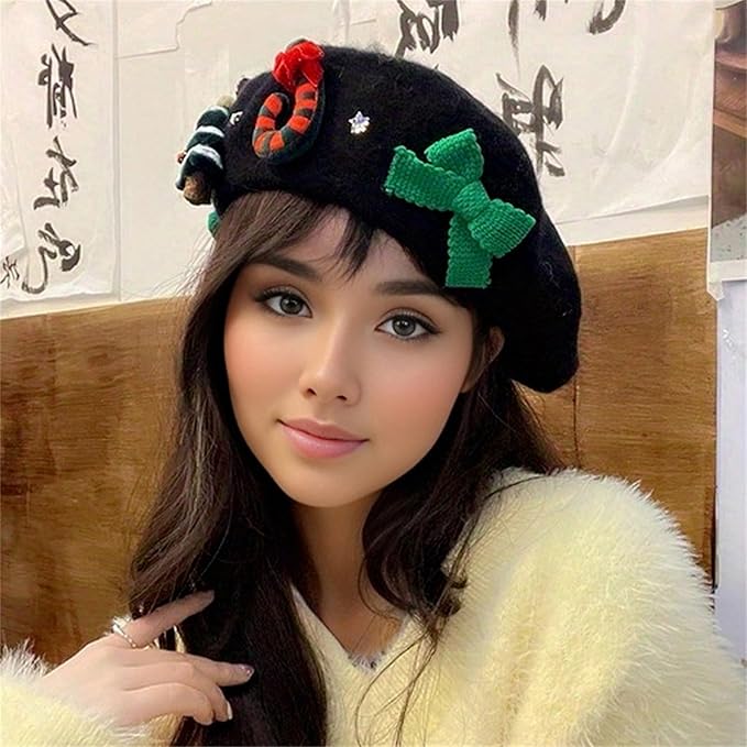 🎅🎅Cute Christmas Element Beret