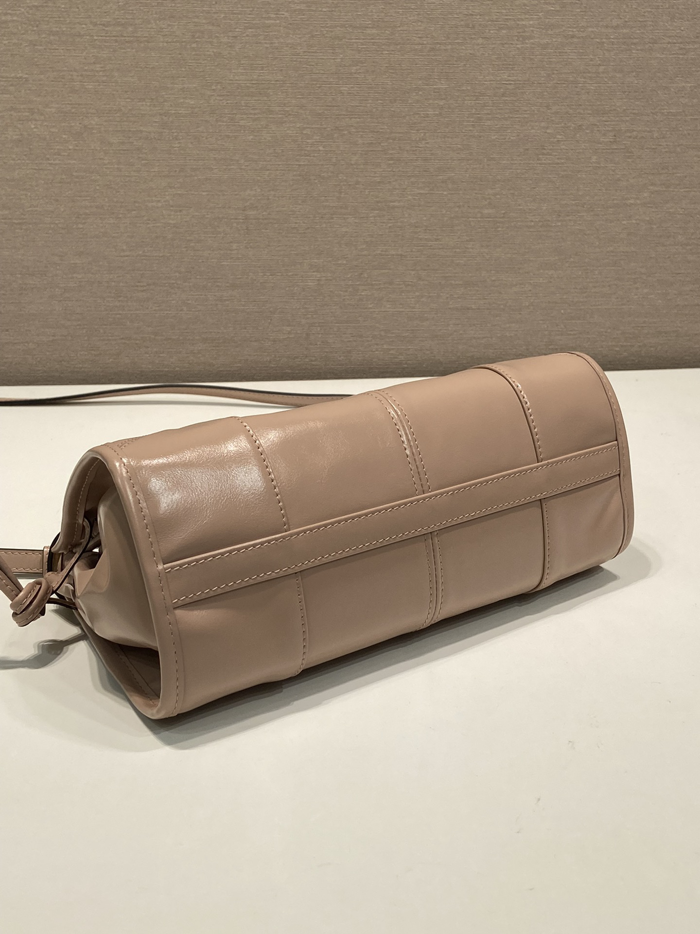 Prada LusSolf Oiled Wax Leather Shoulder Bag 1BA215