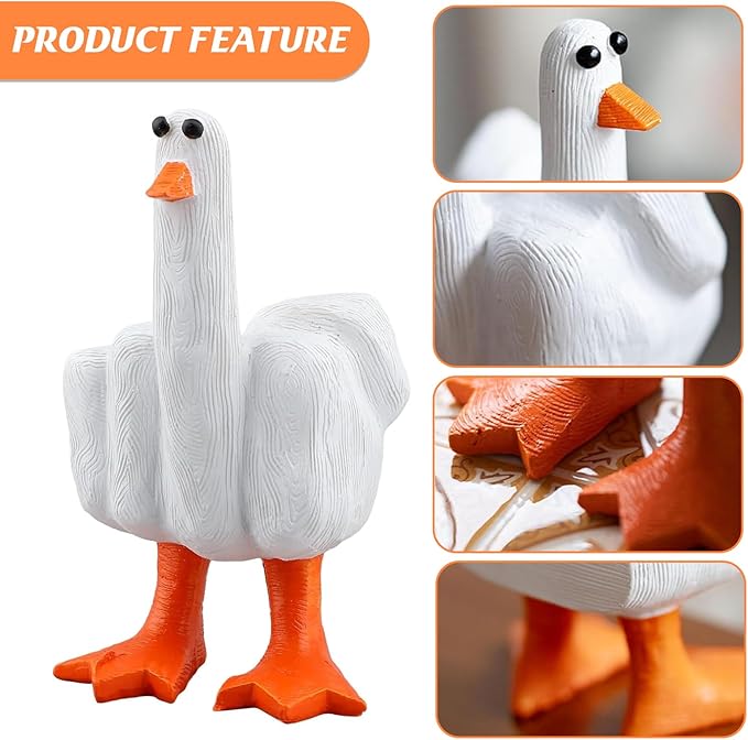 🦆🦆Creative Middle Finger Duck Decoration