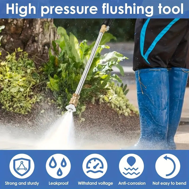 🔫 50% OFF! 💦 High-Pressure Garden Hose Nozzle – 2 Nozzles, Stainless Steel & Leak-Proof 🚗