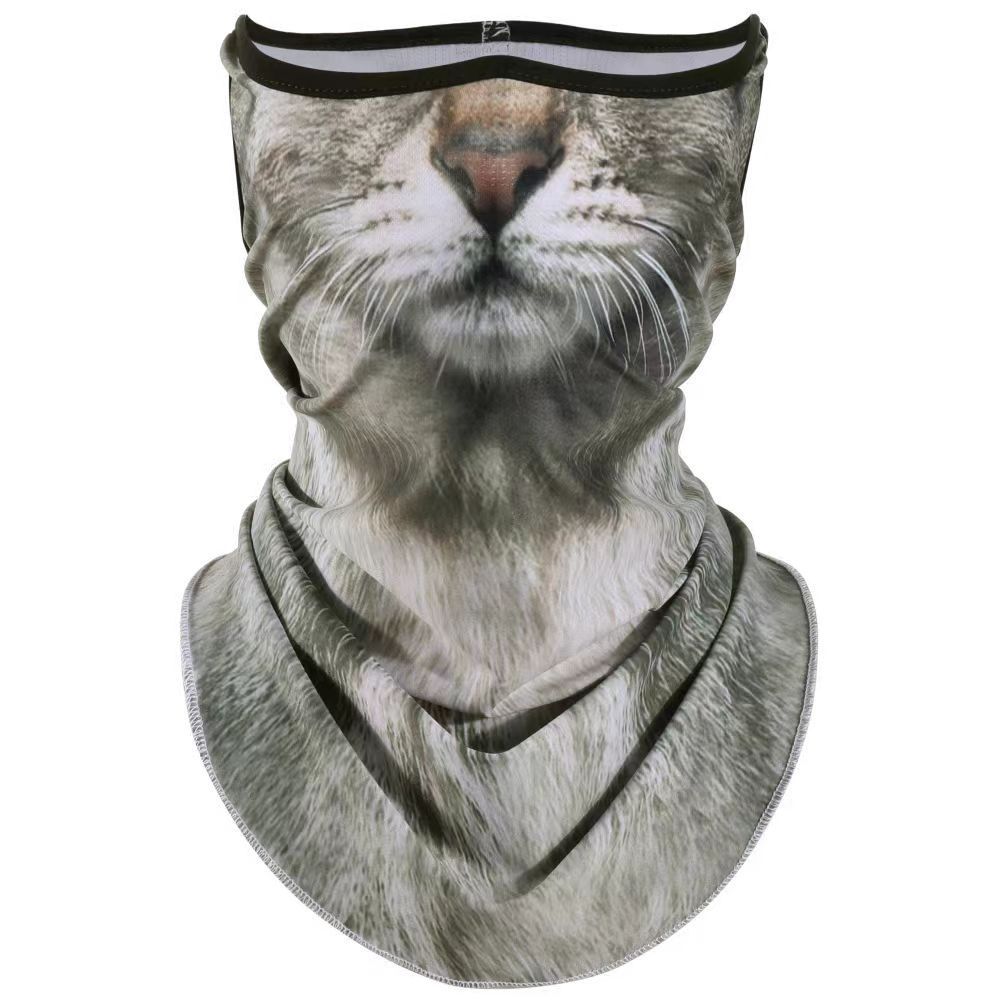 2024 new 3D sun protection ear-hung animal mask
