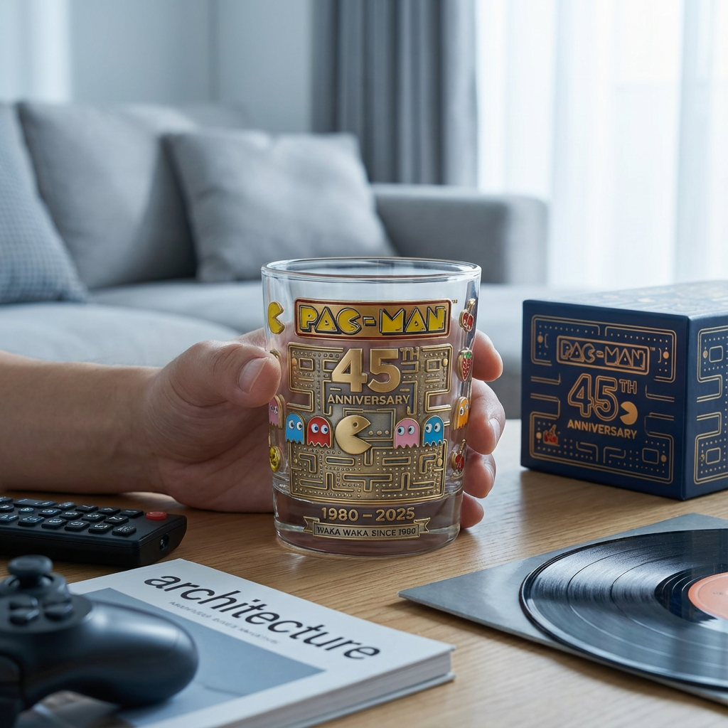 PAC-MAN 45th Anniversary Commemorative Glass