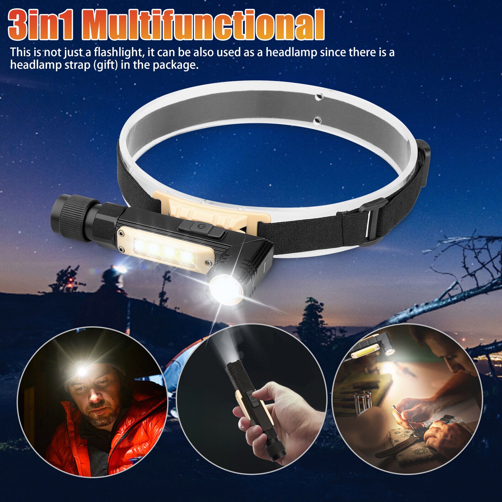 🔦💥Multifunctional magnetic tactical flashlight🔥 (Flash Sale - 50% Off)