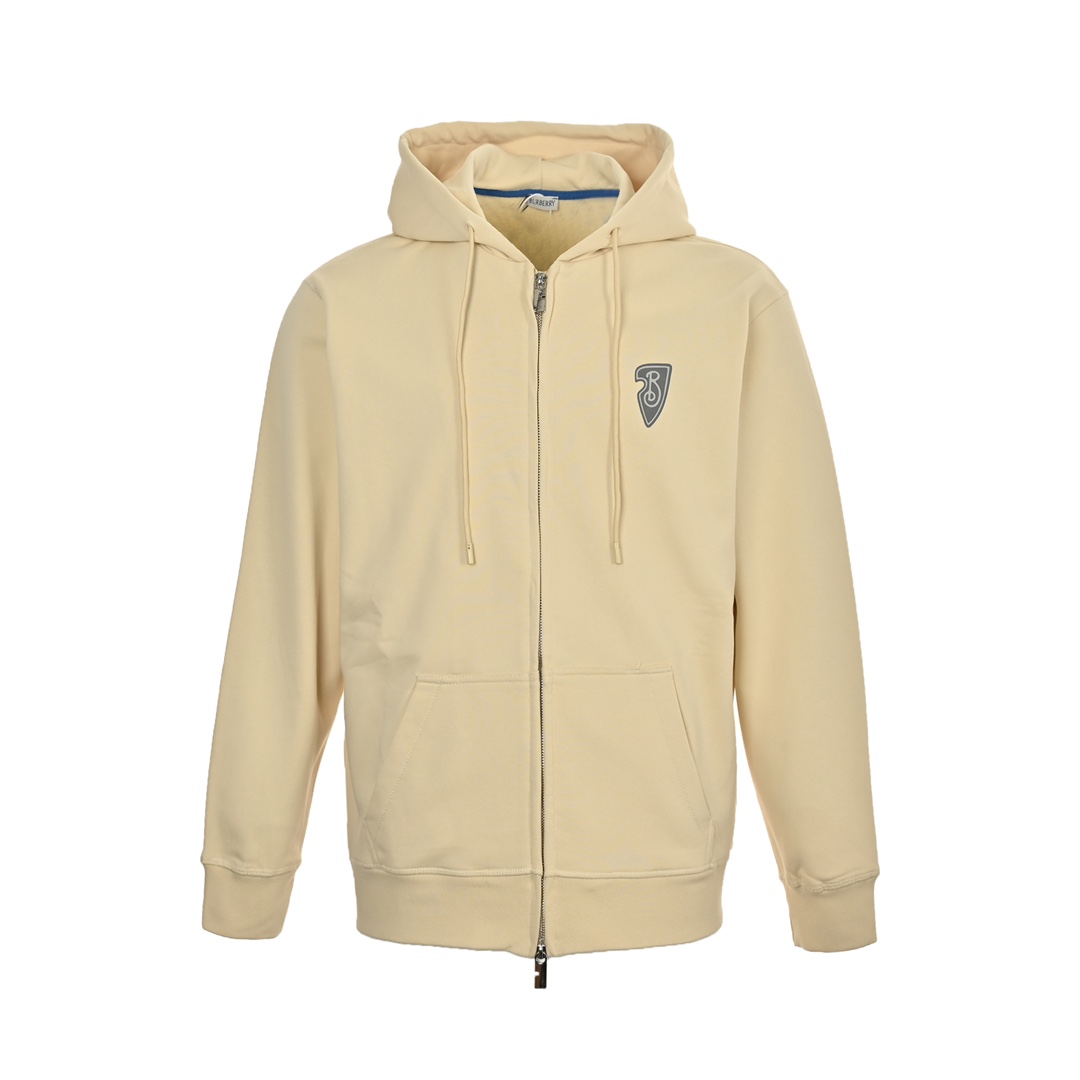 Burberry 24Fw shield and horse print zip-up hooded jacket