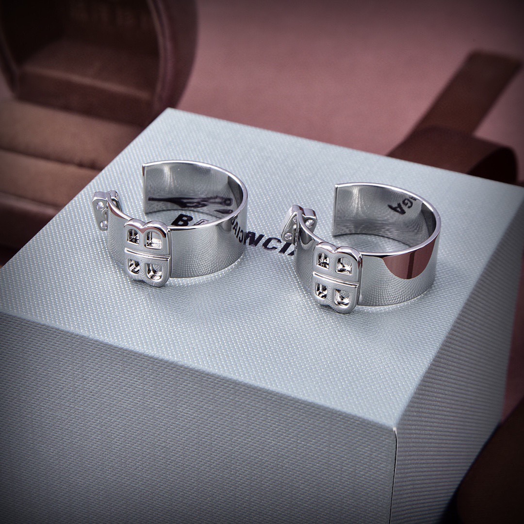 Balenciaga BB Hoop Earrings
