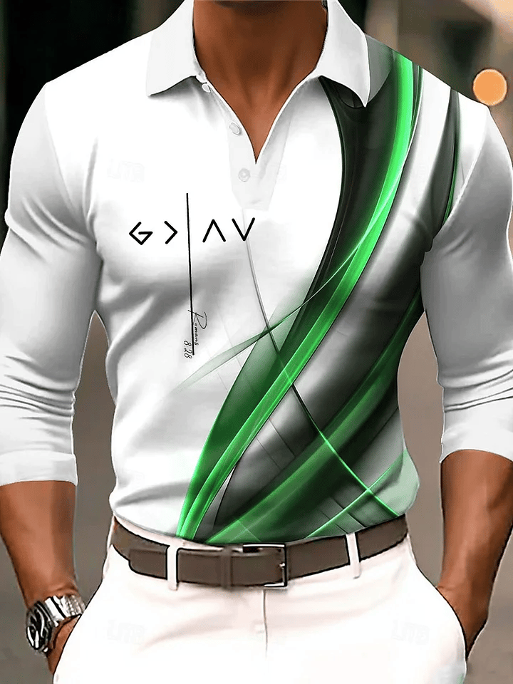 Men's Faith Long Sleeve Polo Shirt