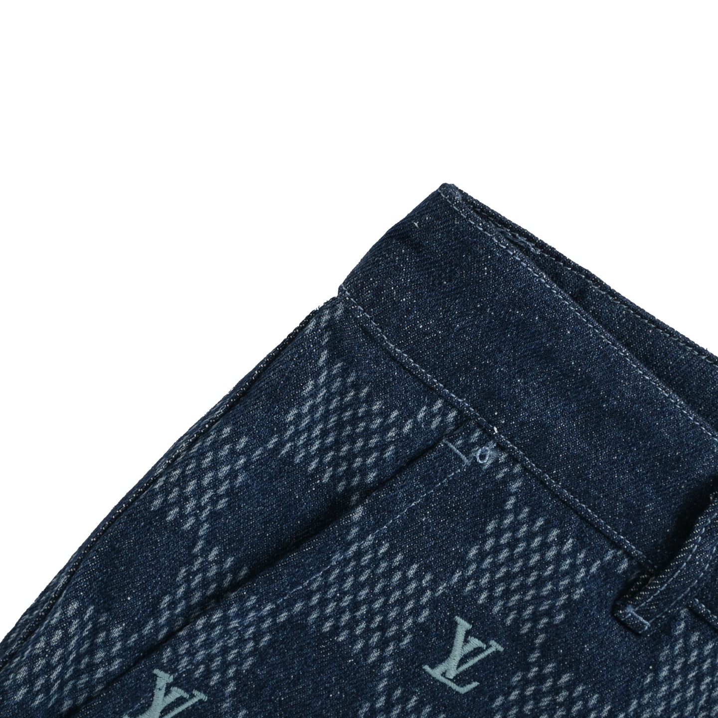 Louis Vuitton America's Cup Checkerboard Denim Shorts