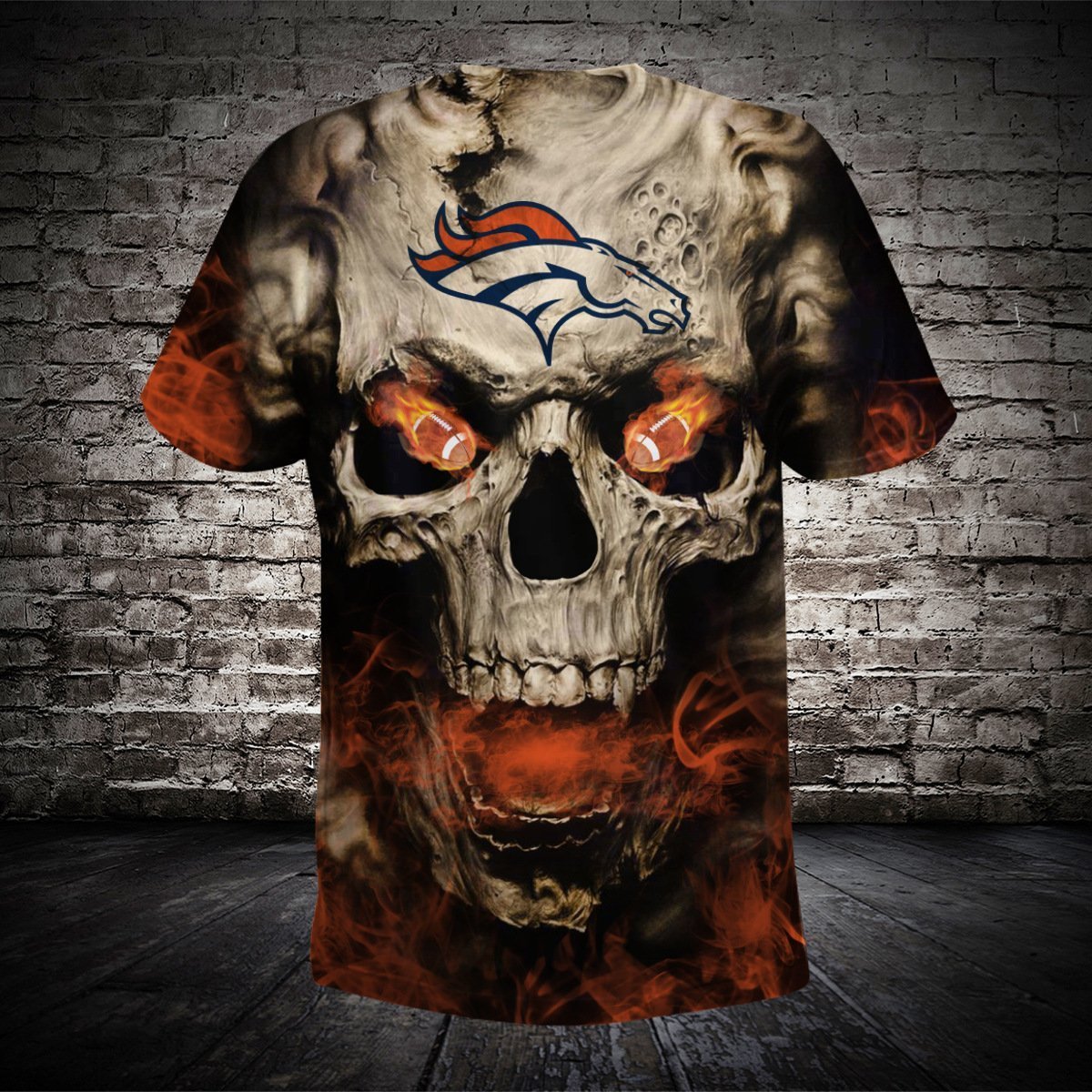 BRONCOS HOODIE 3D SKULL20