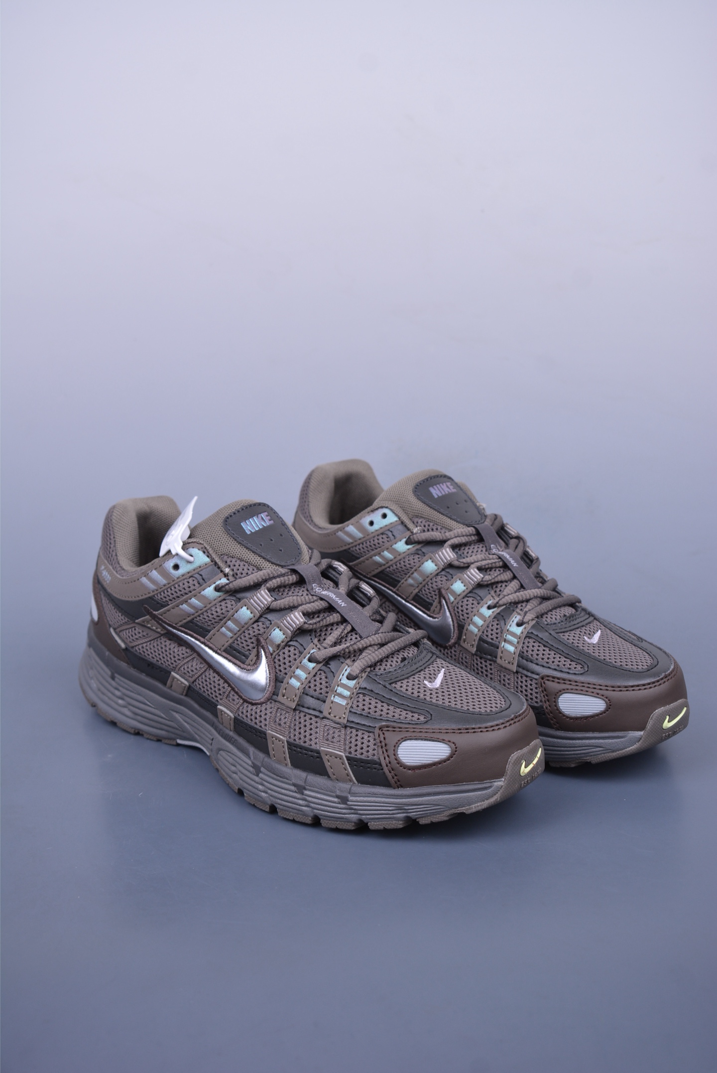 Nike P-6000 Premium Running Shoes Gold Gray Brown CD6404-202