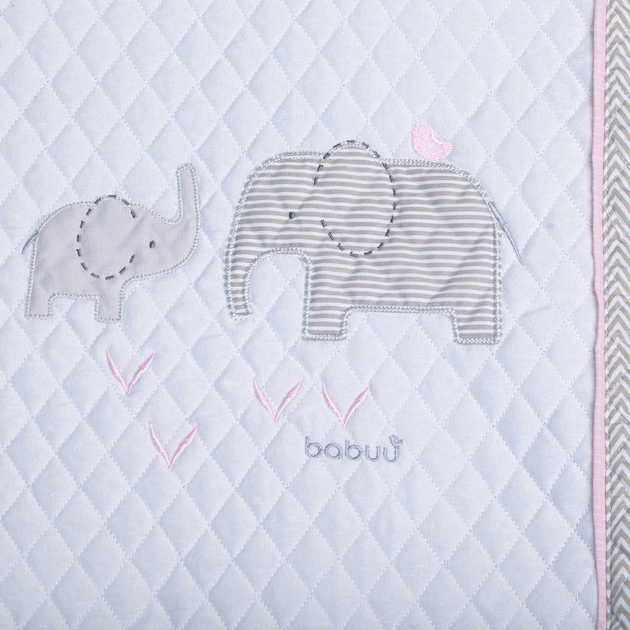 Juego de Cuna Elefante Rosa