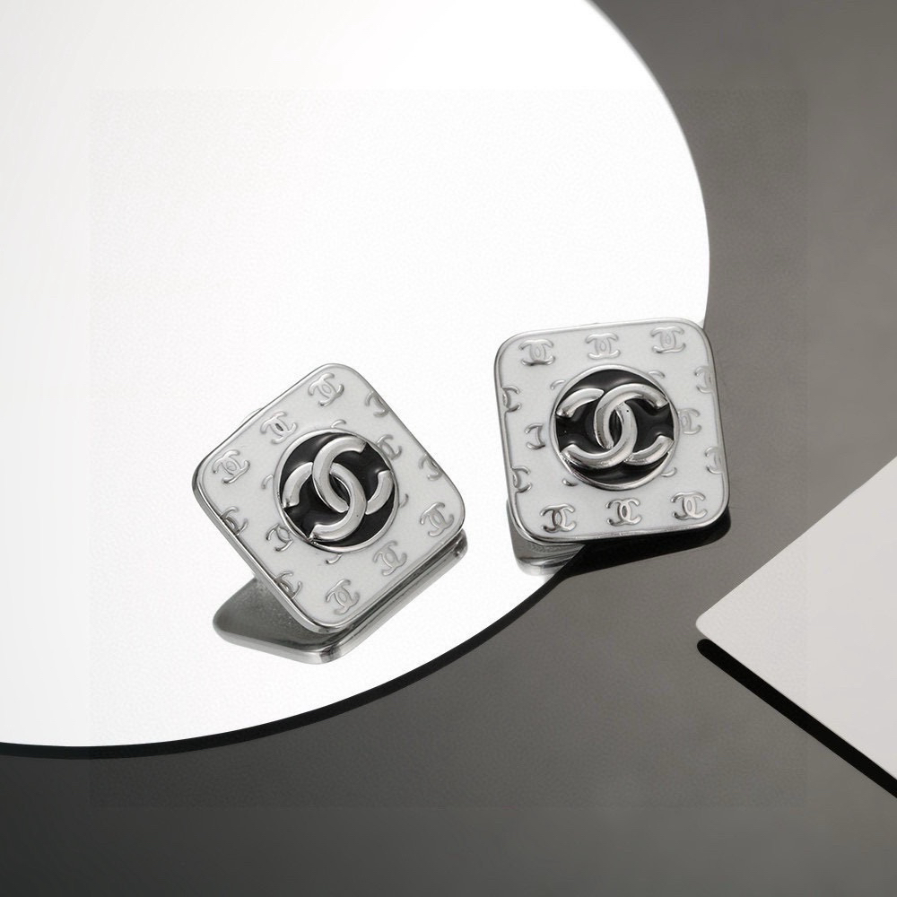 Chanel Square Stud Earrings