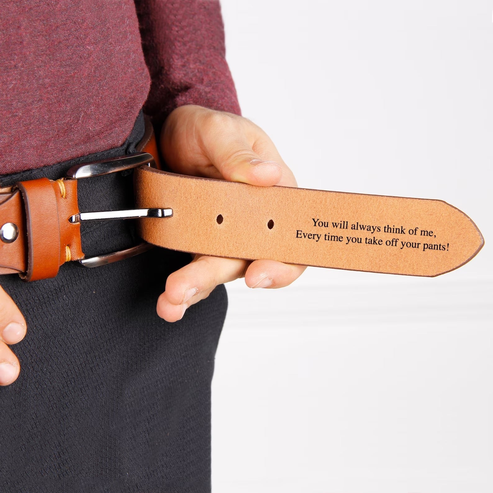 (🔥Last Day Promotion-SAVE 50% OFF)⭐️ Ain't No Family Like The One We Got A Custom Belt 😄 For BF/Husband/Dady