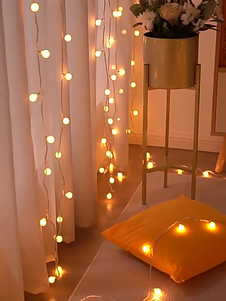 LED frosted small ball light string bulb decorative light small white ball