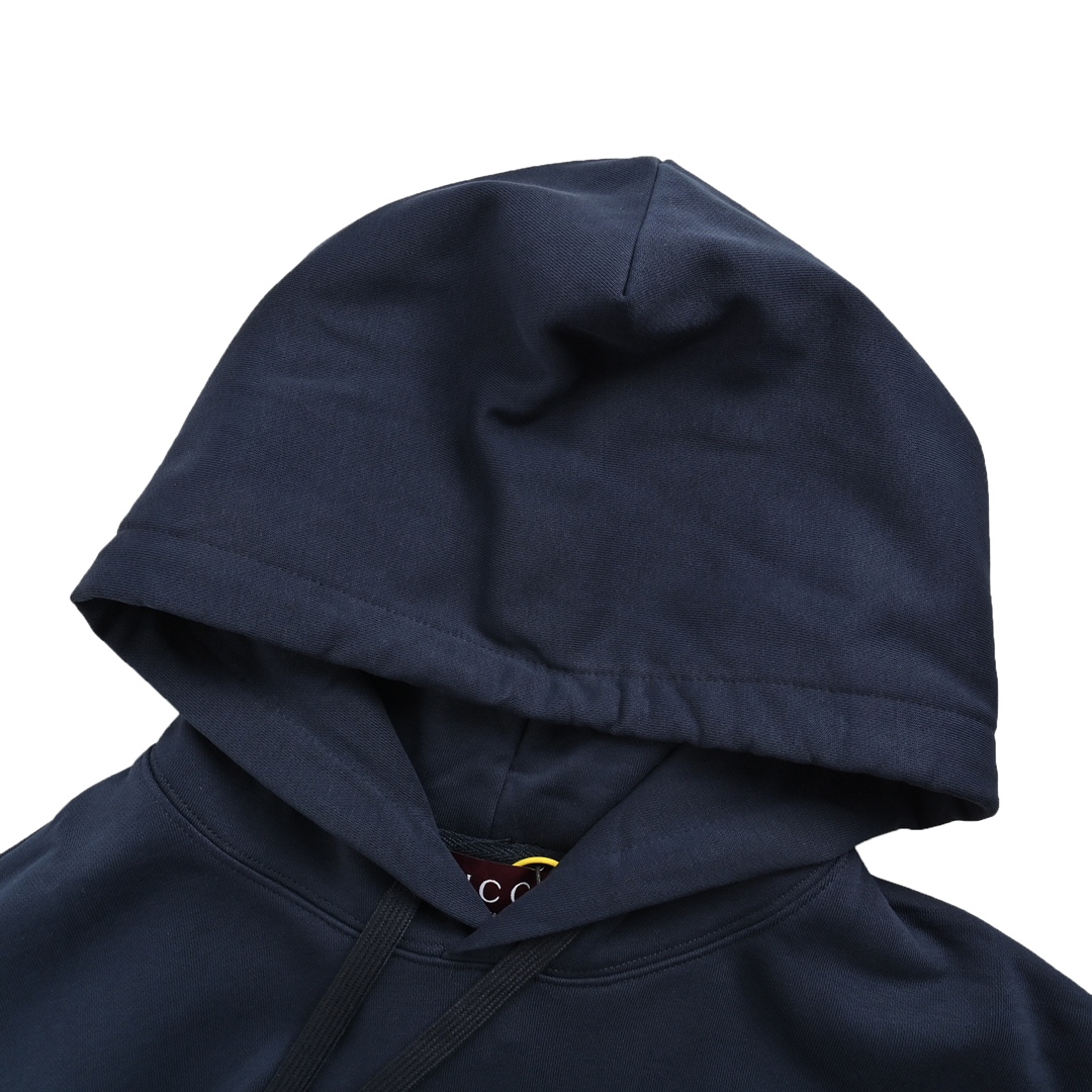 Gucci 24Fw belted lettering print hooded sweatshirt