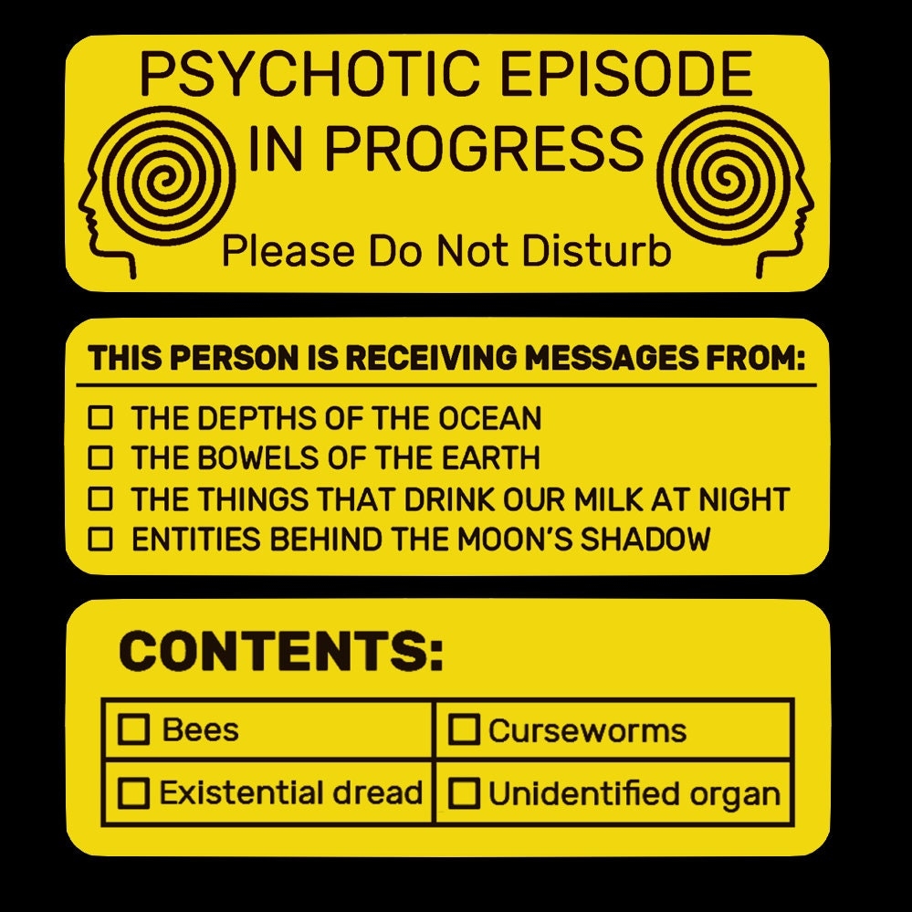 Weirdcore Warning Label Stickers
