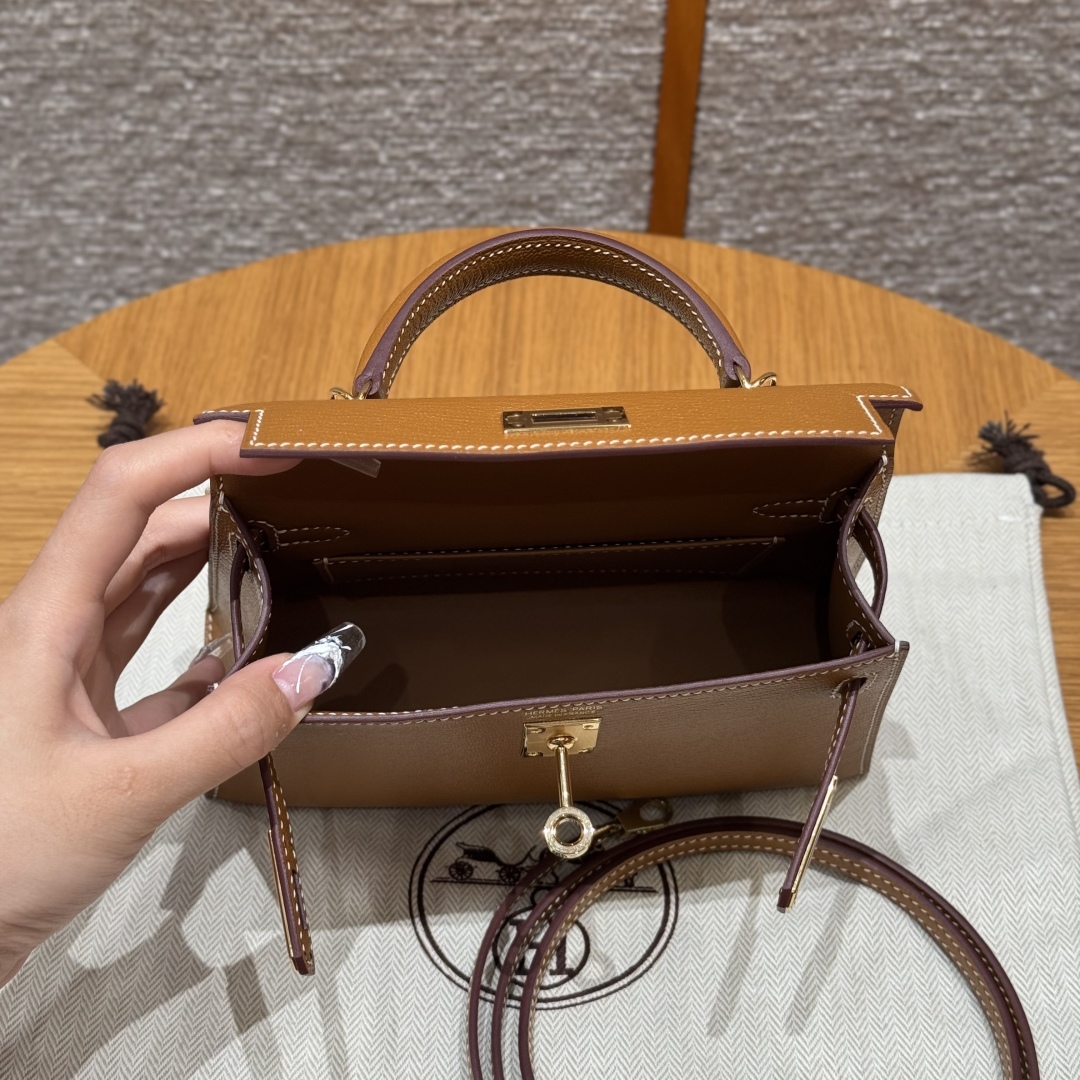 Hermès Kelly Mini 2 37Gold Handbag (Handmade to Order)