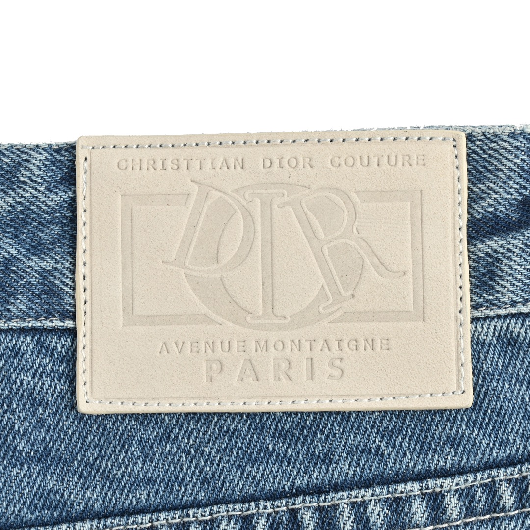 Dior 24Fw embroidered cannage cargo jeans