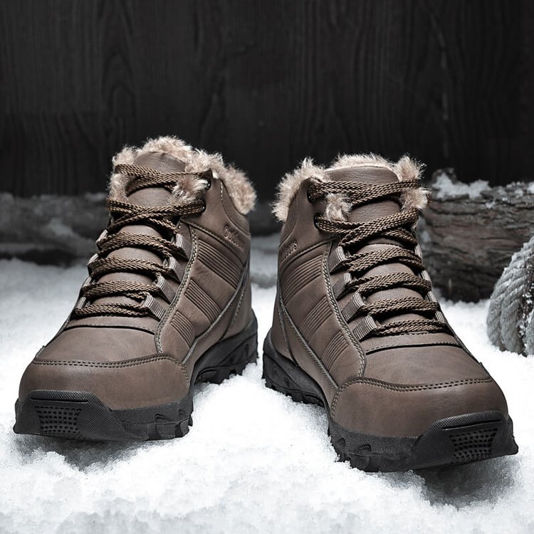 Men's Winter Plus Velvet Outdoor Anti-Ski Boots