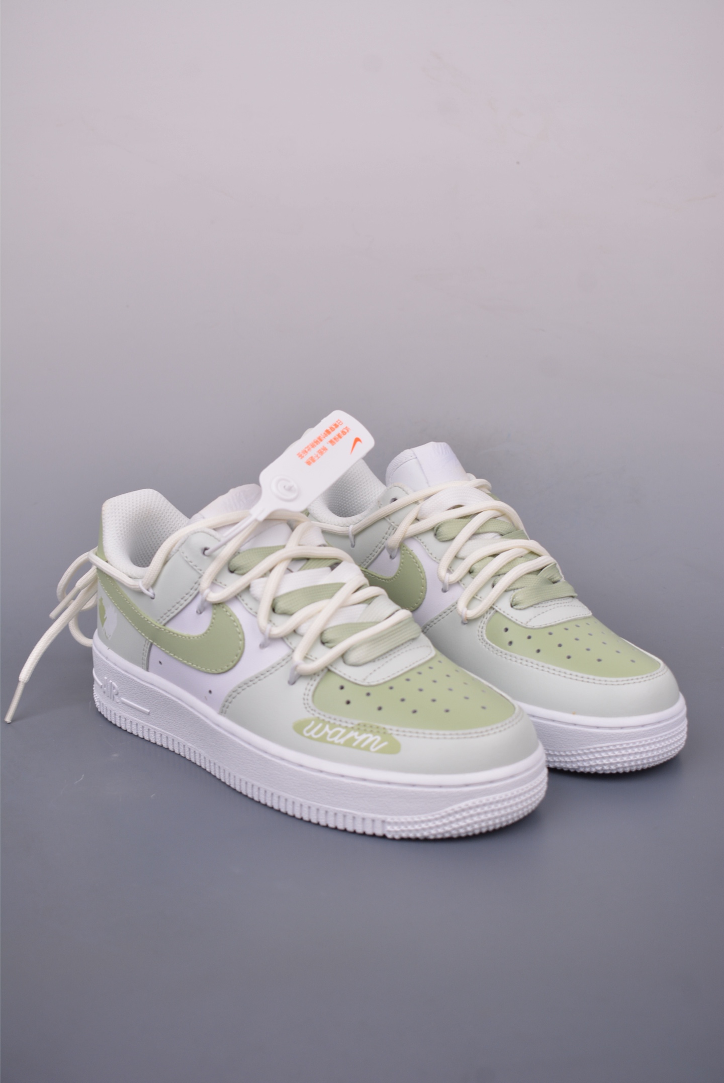 Nike Air Force 1 07 Low Sneakers Green Apple Valentine's Day DH2920-111