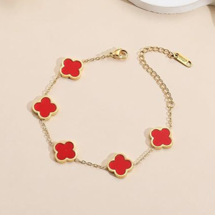 18K Gold Plated Clover Bracelet