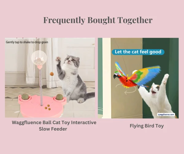 Waggfluence Bird Simulation Interactive Hanging Parrot/Eagle Flying Toy for Cats