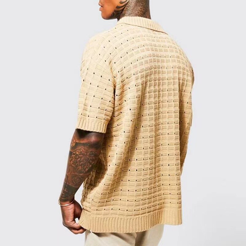 Men's Knitted Polo Shirt