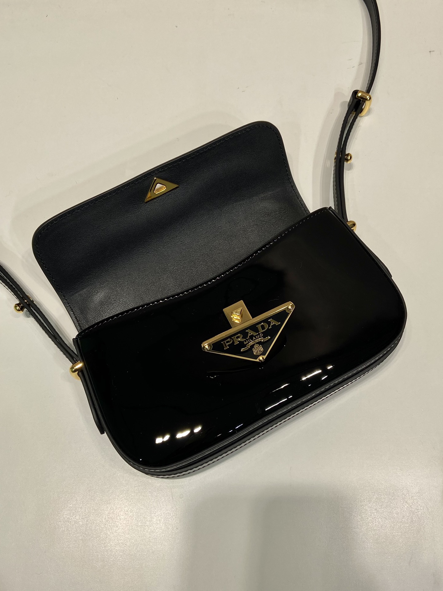 Prada Patent Leather Shoulder Bag 1BD339