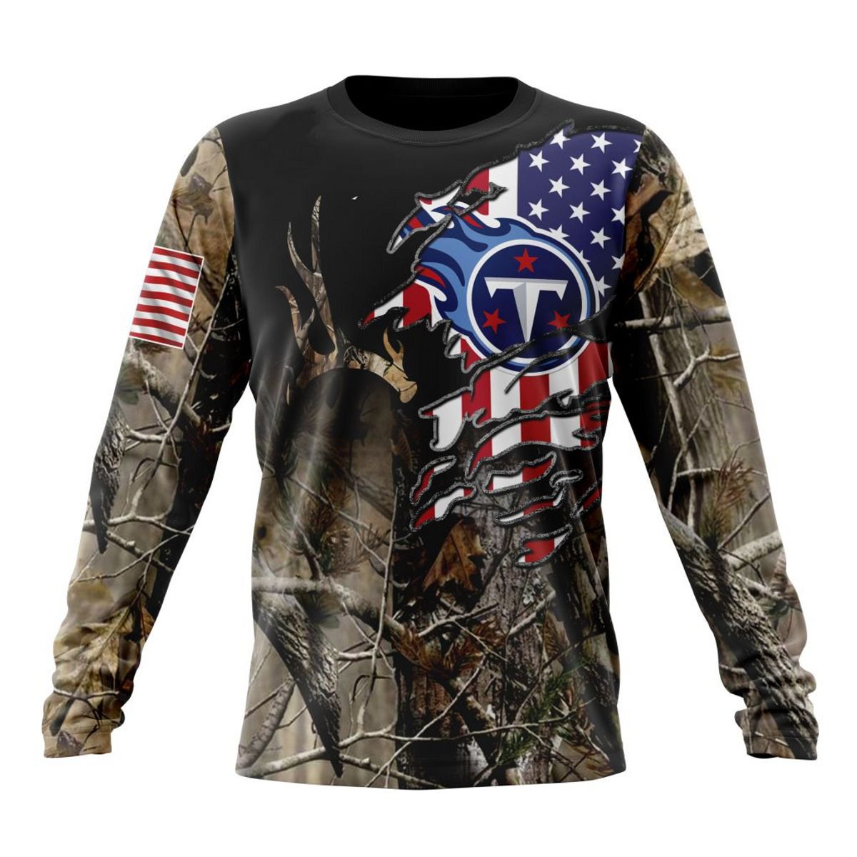 TENNESSEE TITANS 3D HOODIE CAMO REALTREE HUNTING