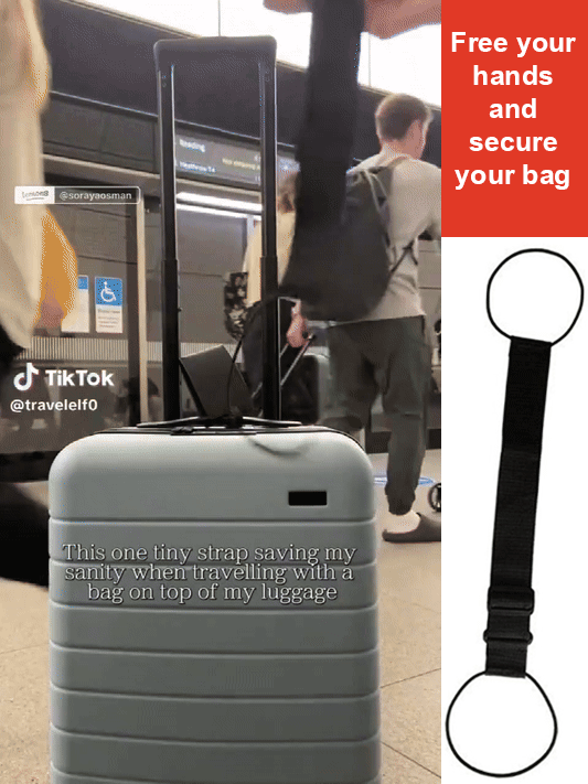 ✈️Best travel hack! 👜Adjustable Luggage Bag Attachment Strap