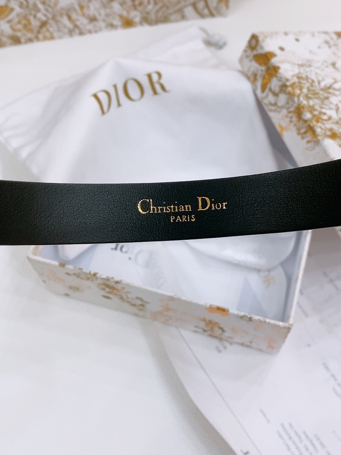 Dior Saddle Belt Cowhide Leather Belt 2.0CM Width
