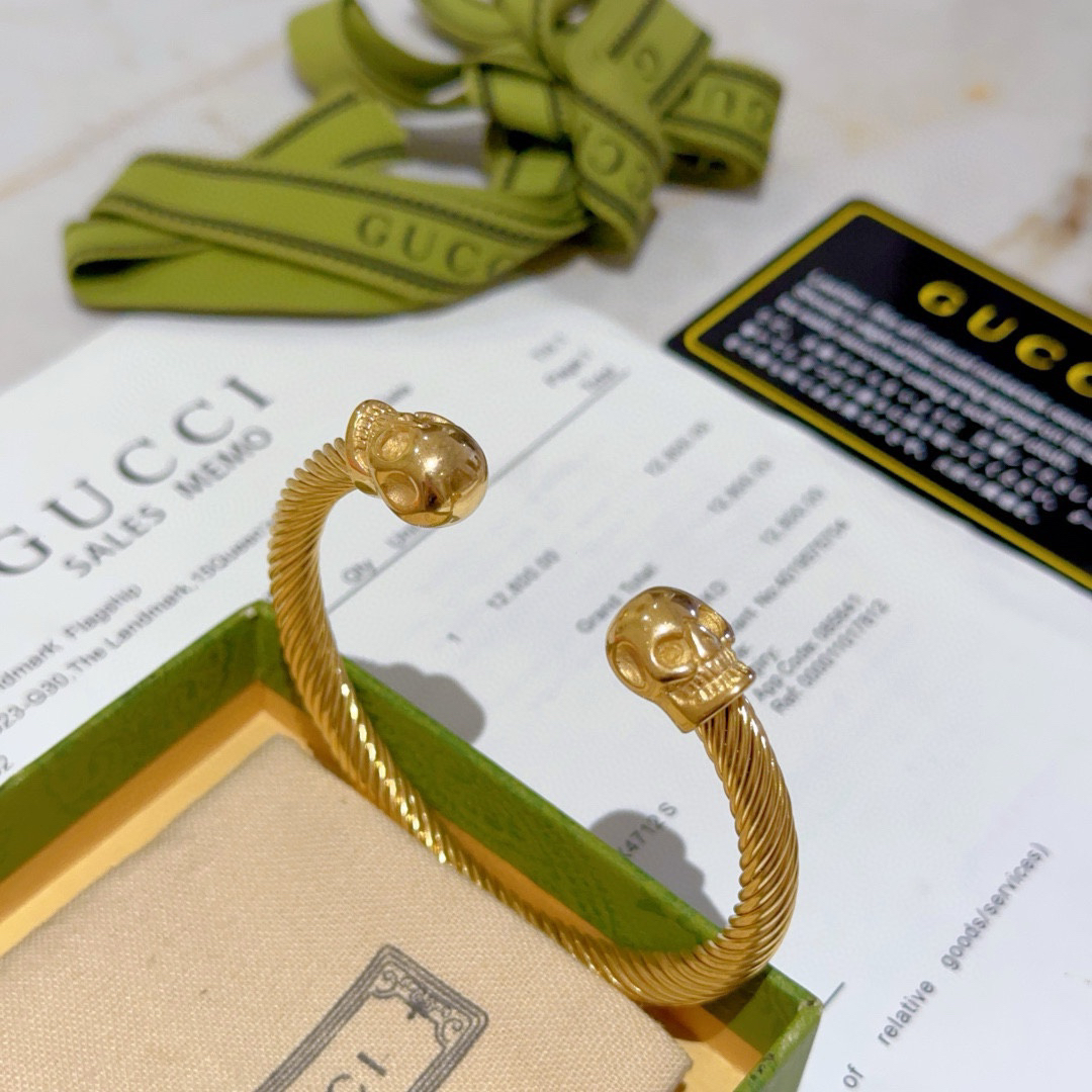 Gucci Wire Skull Bracelet