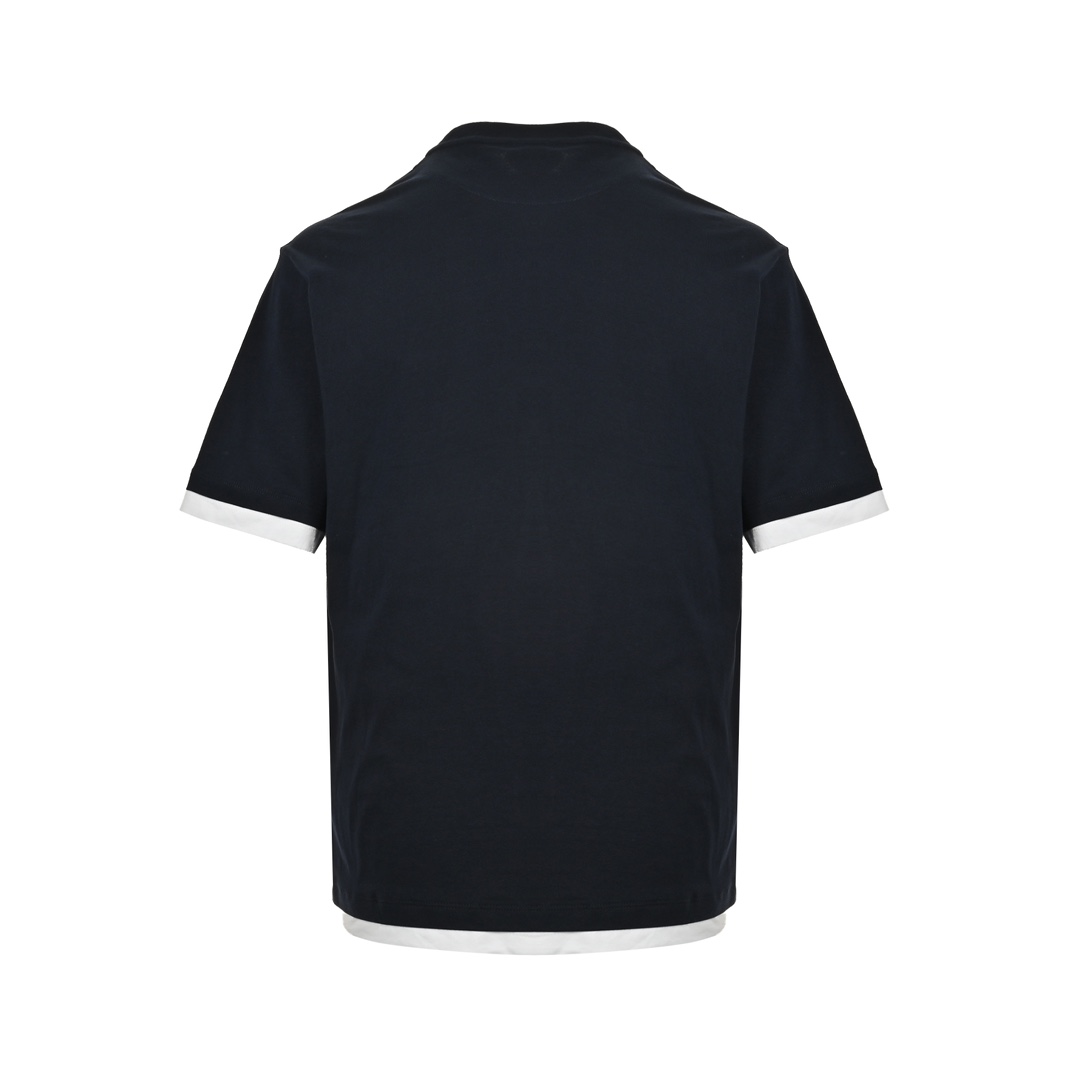 Prada 24ss triangle logo fake two-piece short sleeves