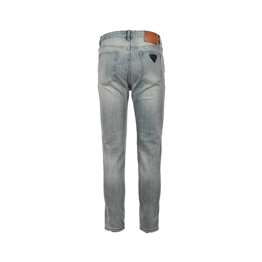 Prada 23Fw triangle back jeans