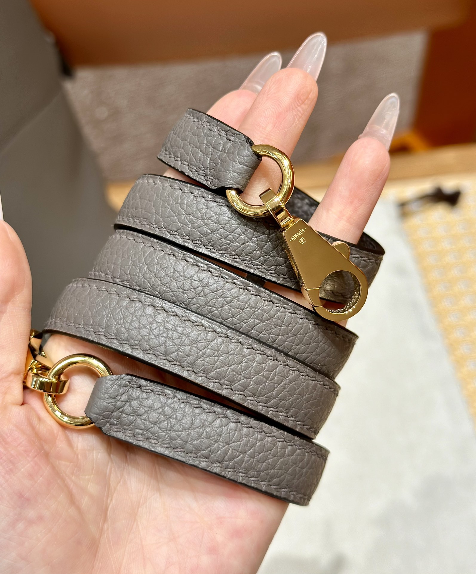 Hermès Bolide 0LGris Meyer Handbag (Handmade to Order)