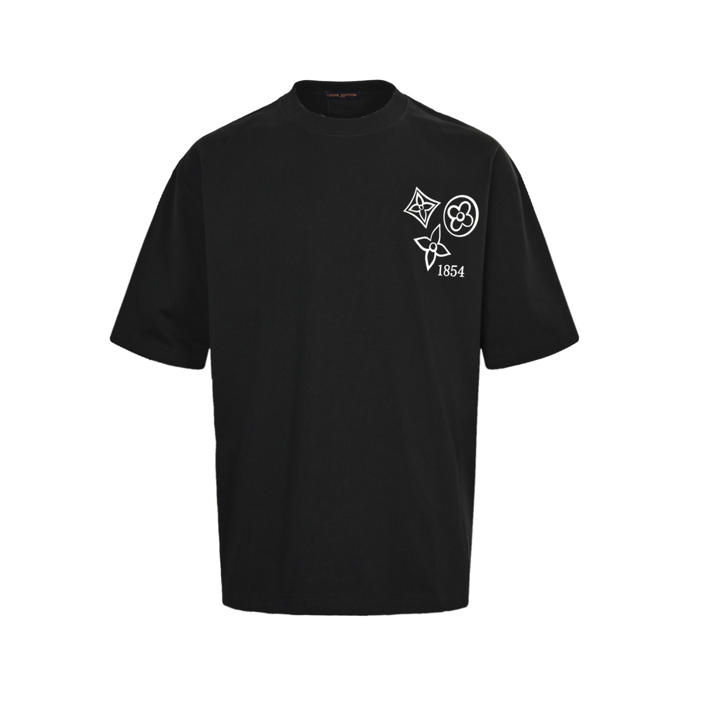 Louis Vuitton 25ss three-flower embossed logo short sleeve