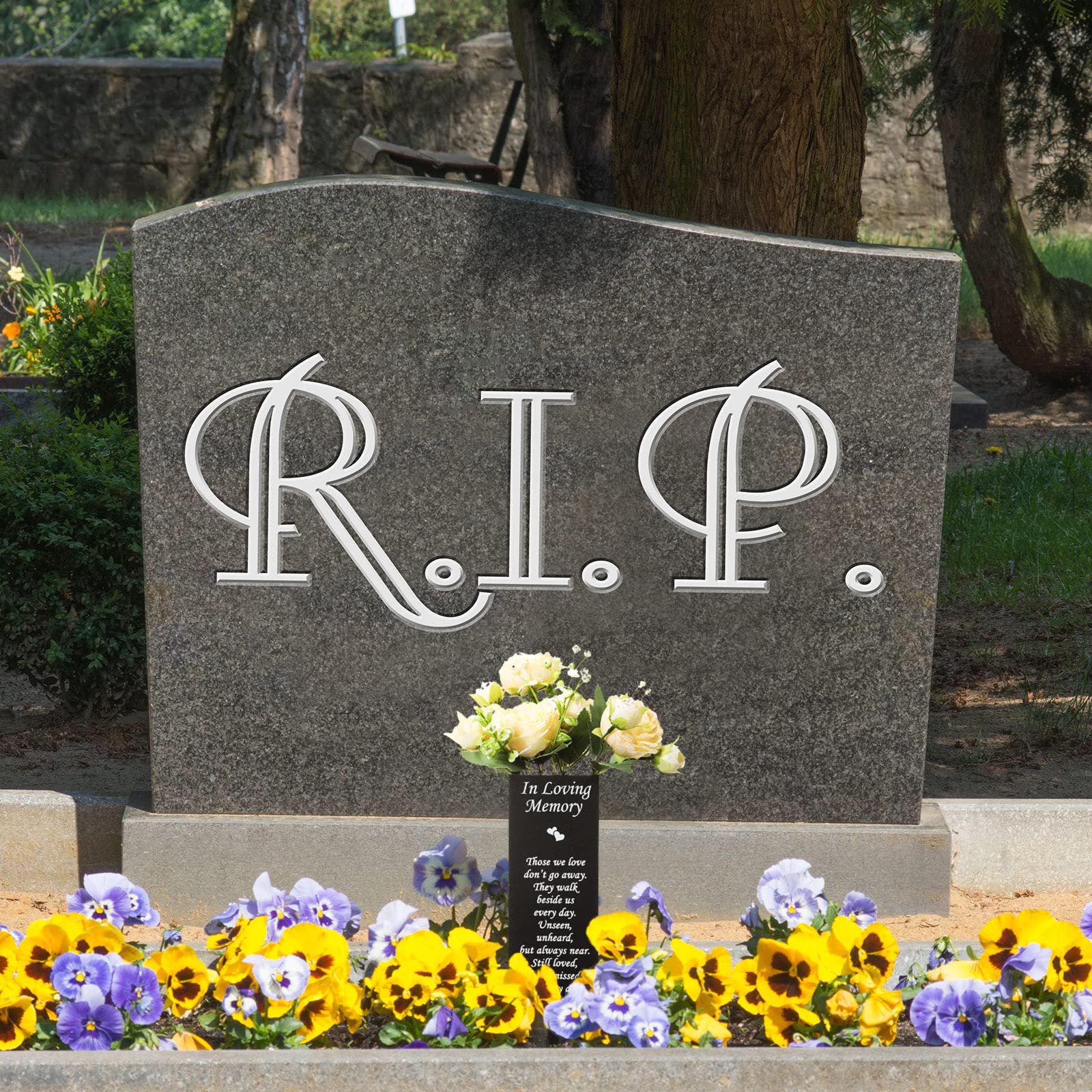 Paradise Metal Memorial Vase