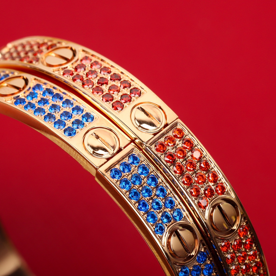 Cartier Love wide screw full diamond bracelet
