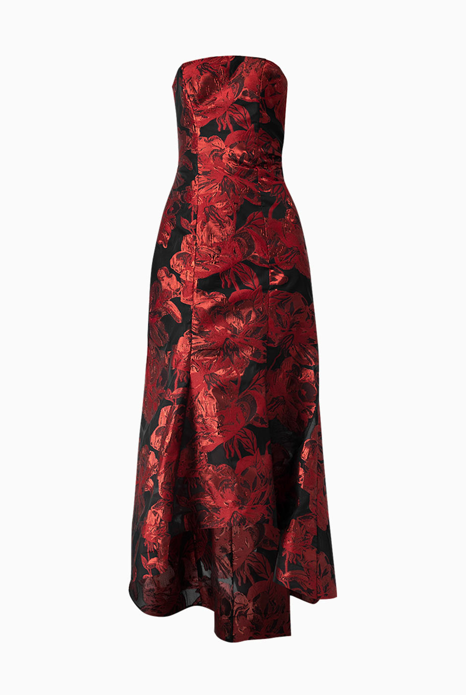 Vestido strapless largo