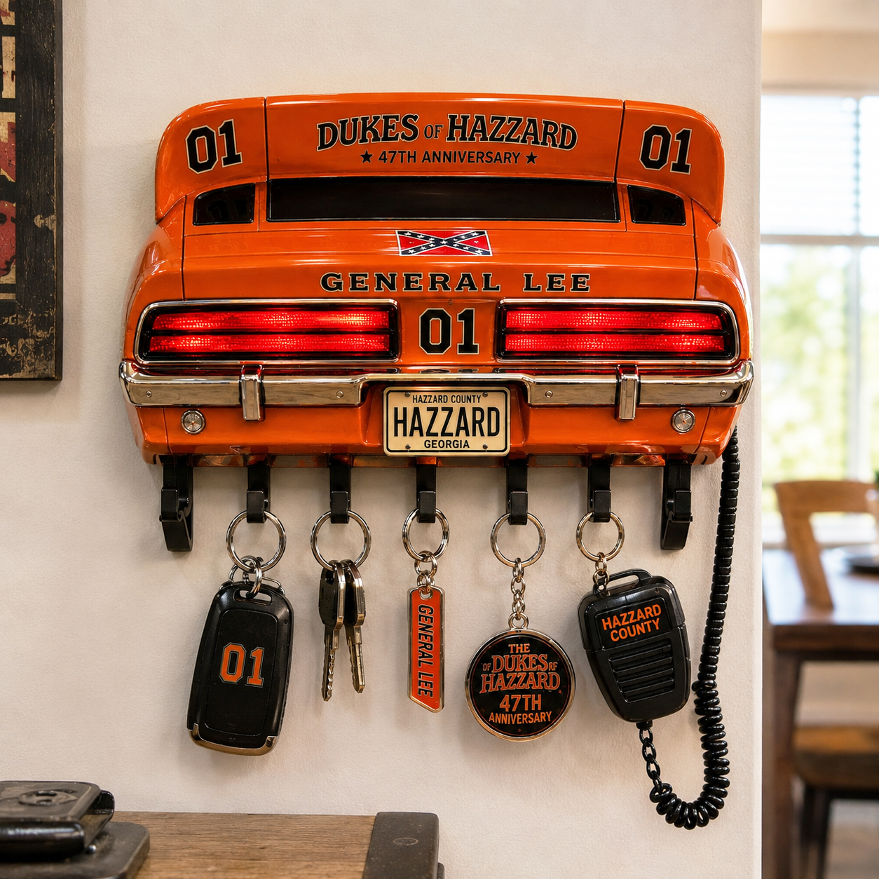 🔑 Dukes of Hazzard 47th Anniversary General Lee Rear-End Key Holder