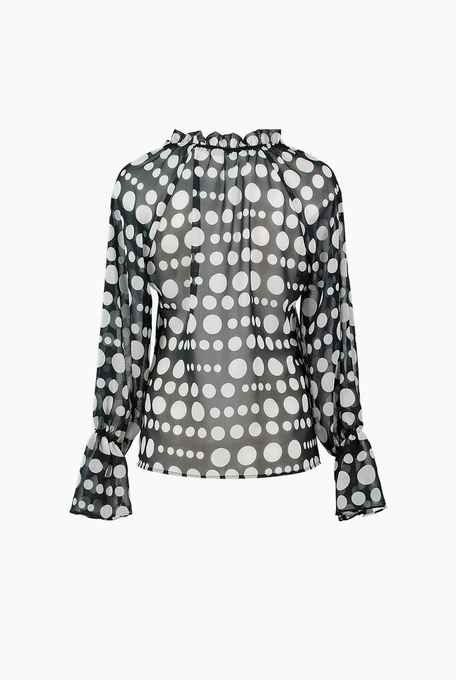Blusa con lunares y manga larga