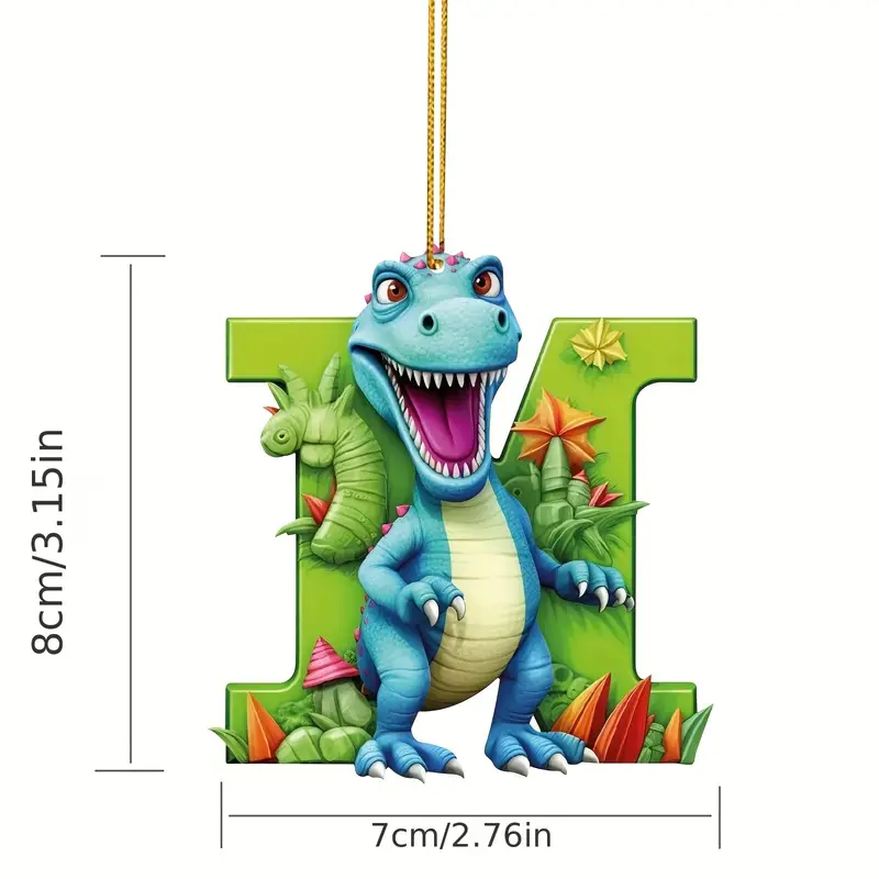 🦖🦖Christmas Dinosaur Alphabet Ornaments