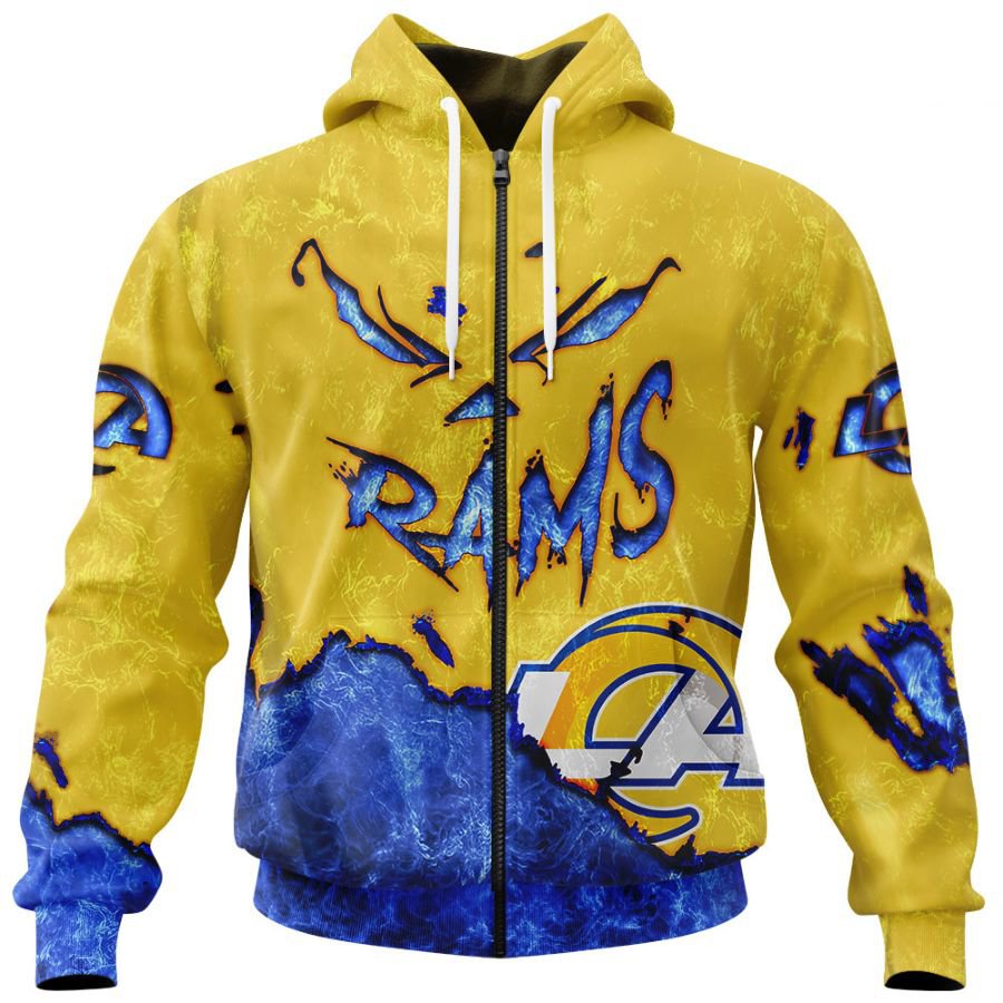LOS ANGELES RAMS 3D HOODIE HALLOWEEN001