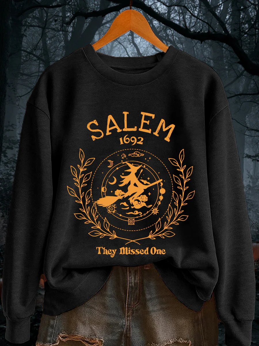 🔥Buy 3 Get 10% Off🔥Women's Funny Halloween Witch Salem 1692 They Missed One Sweatshirt