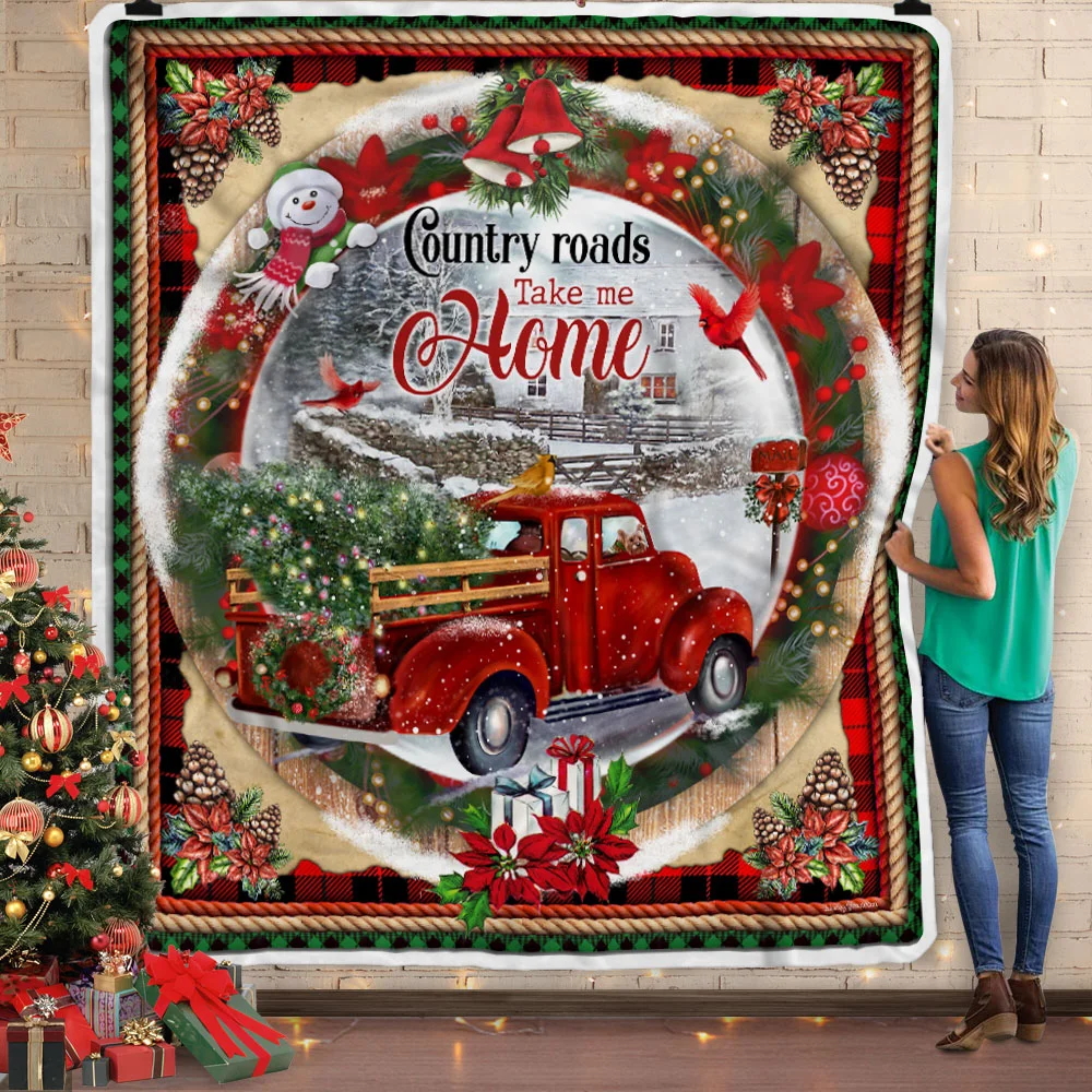 Country Roads Take Me Home Sofa Throw Blanket