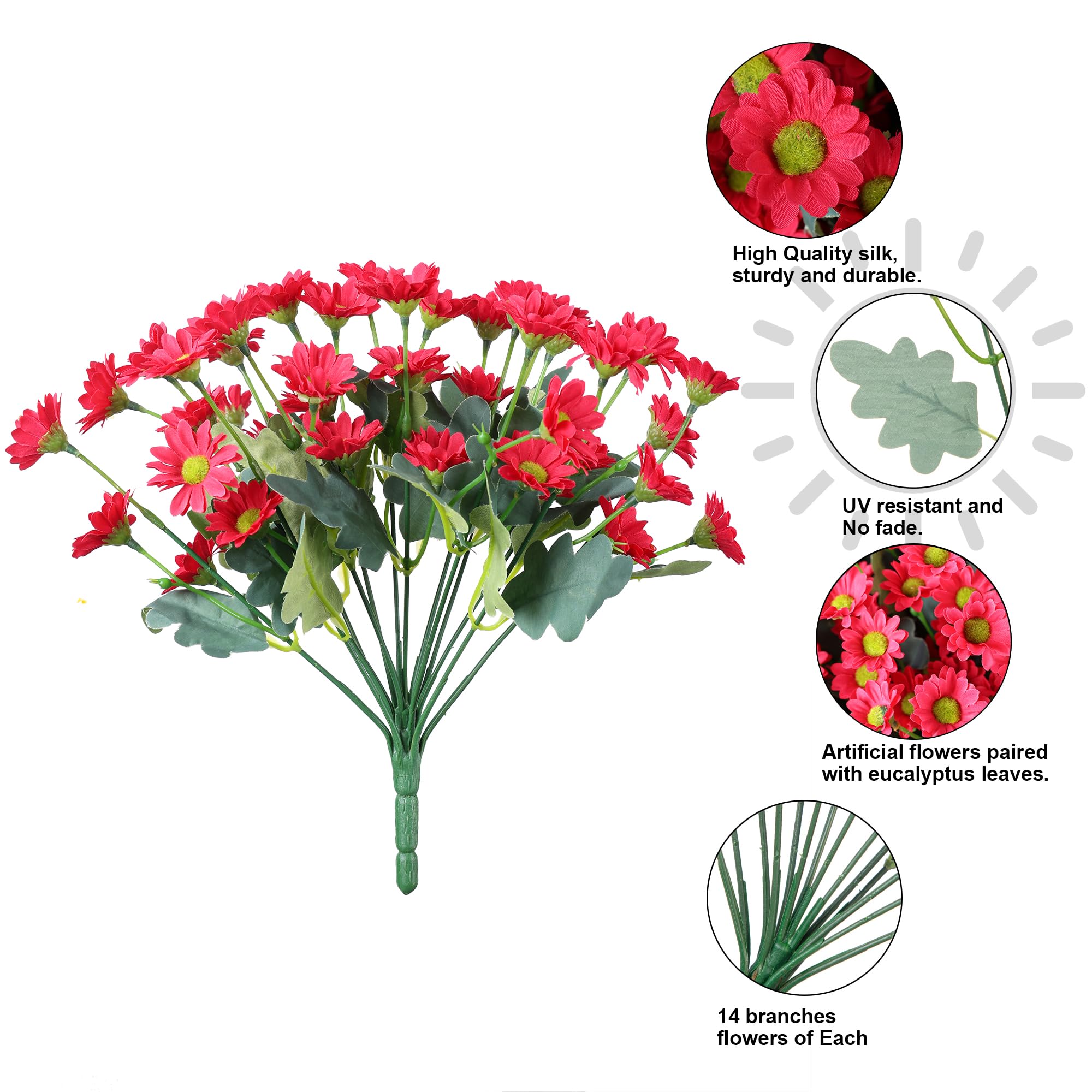 🏆Flash Sale⚡Artificial Outdoor Indoor Fall Flowers - UV resistant, Waterproof, Windproof