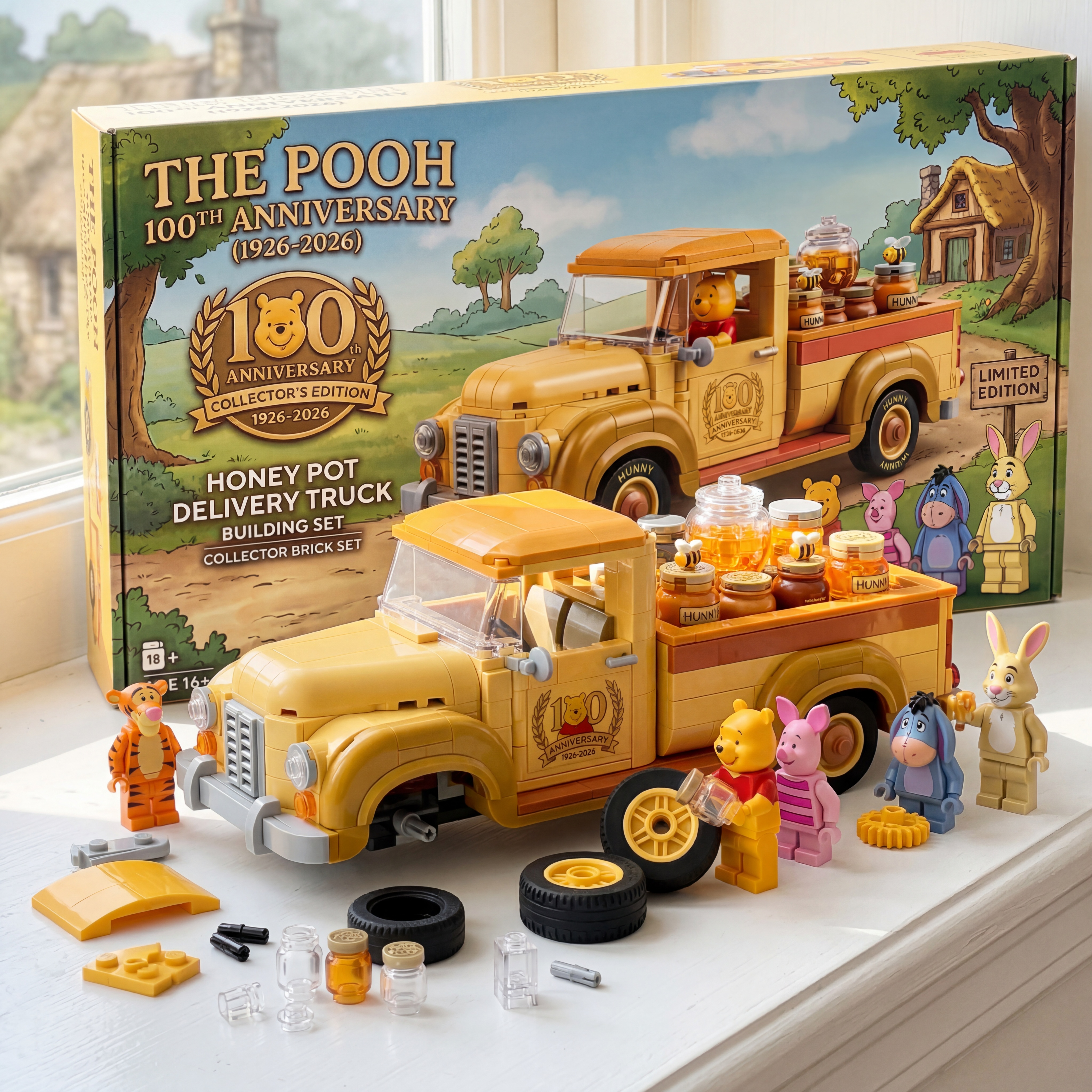 The Pooh 100th Anniversary Honey Pot Delivery Truck Building Set