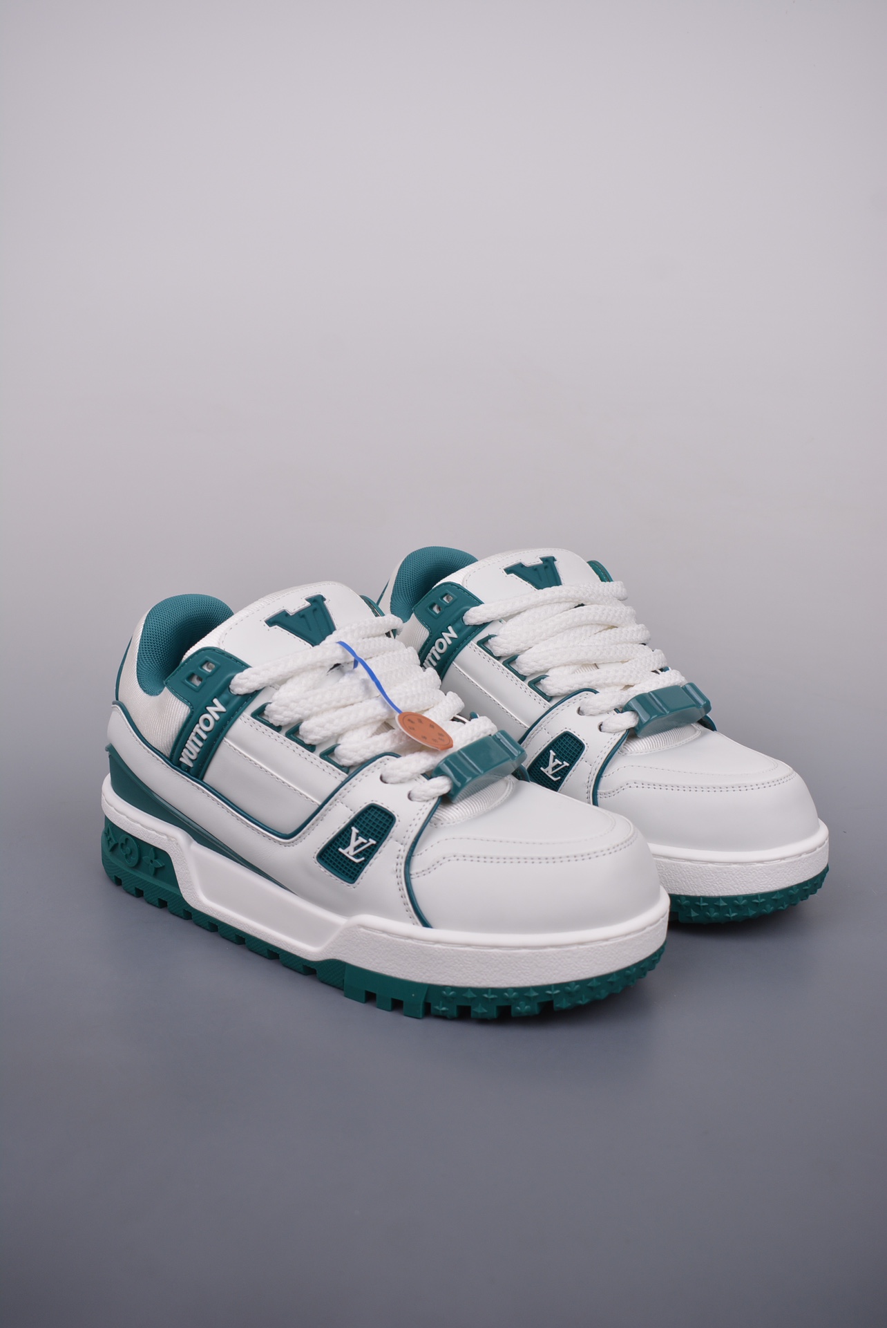Louis Vuitton Trainer Maxi Low Sneaker Lake Green White 1ACI0K