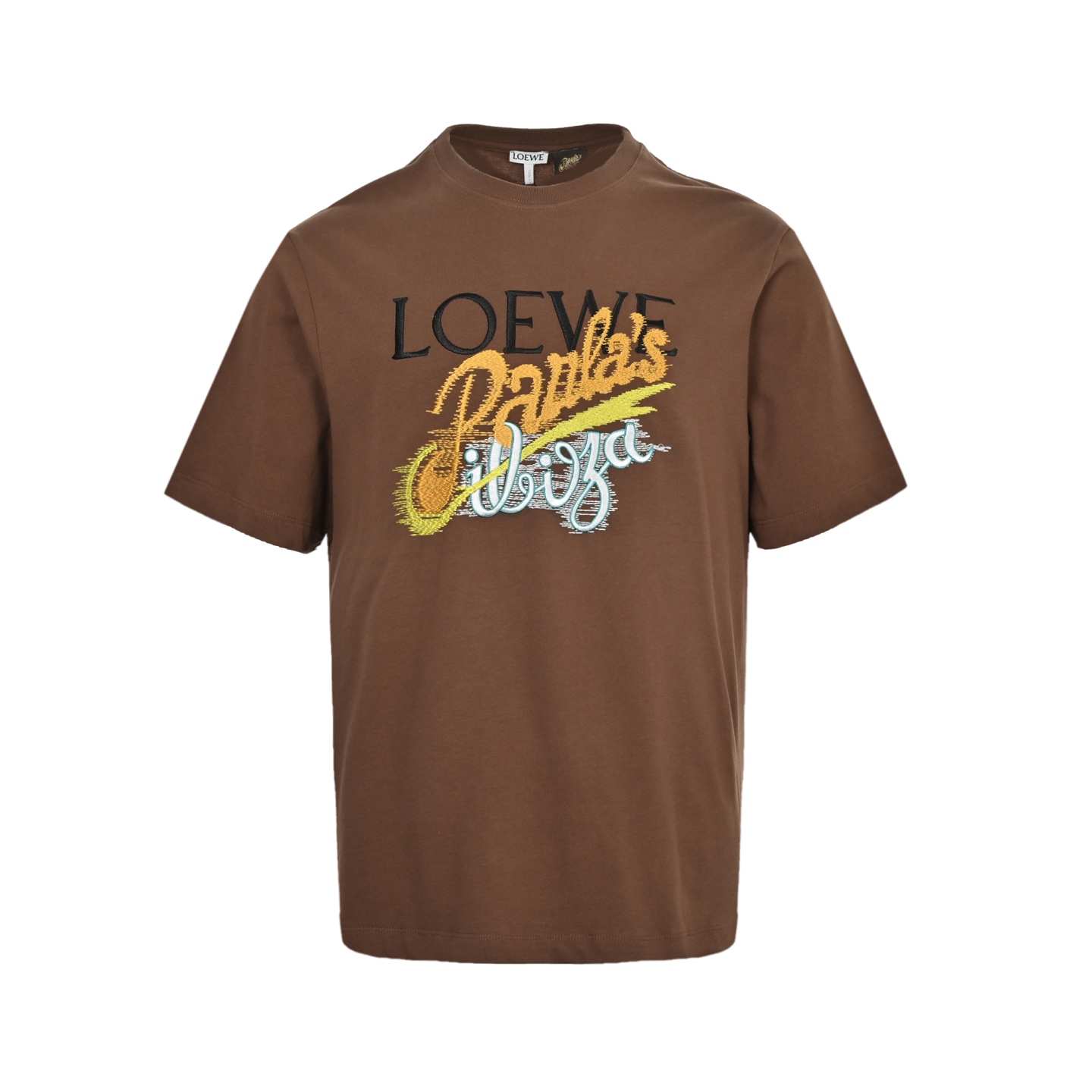Loewe 25ss island series embroidered short sleeve