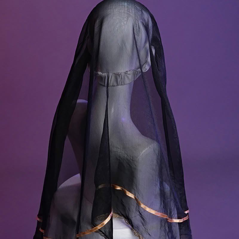 Nun Cross Hollow Out Lingerie Dress Set